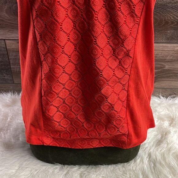 Dept 222 Women’s Lace Top Short Lace Sleeves Boho Size Petite Small - Picture 3 of 6